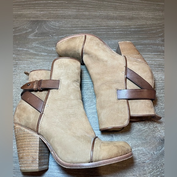 Rag & Bone Kinsey boots sz 6.5 Tan suede leather - Picture 1 of 6